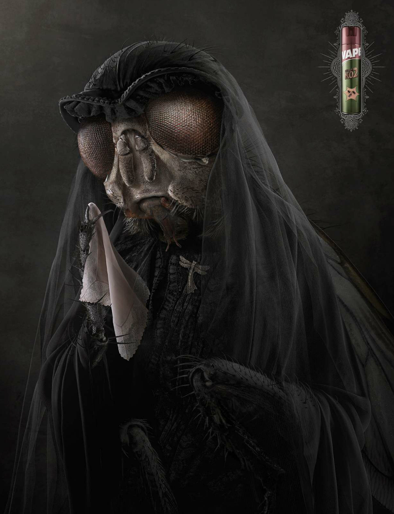 Illustration for article titled Pests masterfully turned into grieving widow bugs